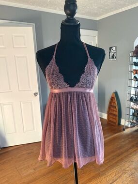Victoria’s Secret Mauve/Purple Lace Babydoll Lingerie XS